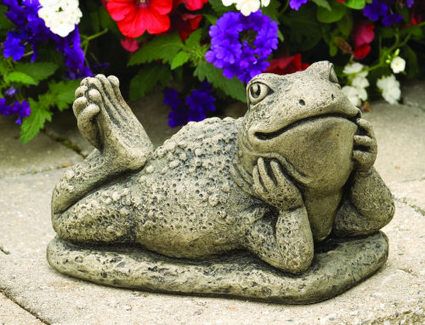 Herbert the Frog Garden Sculpture Poser Statue Cement Funny Art 